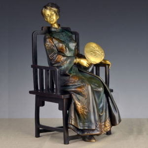 bronze chinese lady figurines 2