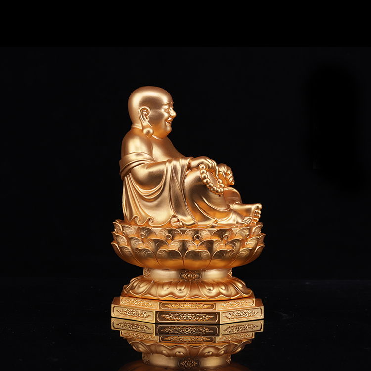 golden happy buddha stuatue 4