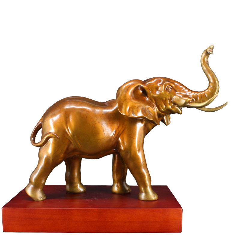 大象铜雕 铜大象摆件